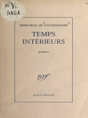 cover image of Temps intérieurs